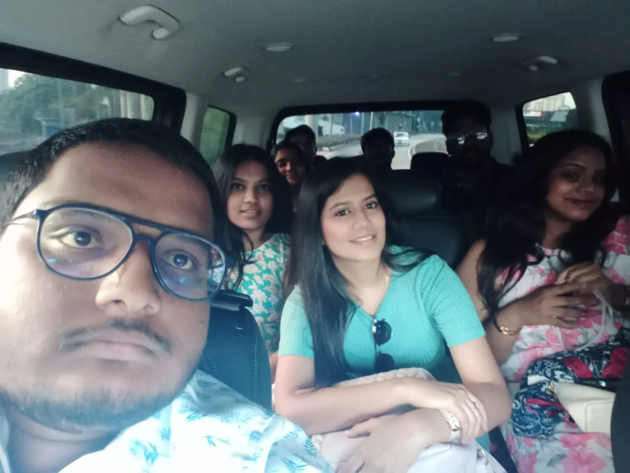 Indian family enjoying van day trip